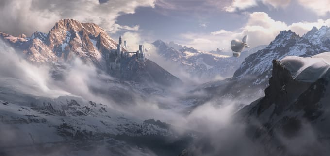 Make Professional Matte Paintings For You By Laszloede