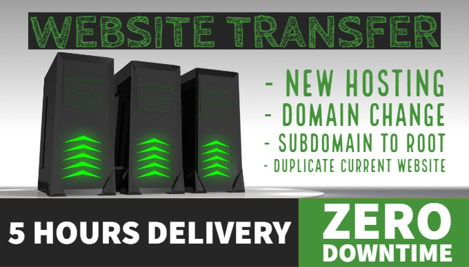 move or transfer a website, change the domain name or hosting