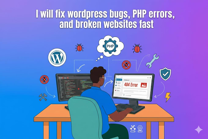 fix wordpress bugs, PHP errors, and broken websites fast