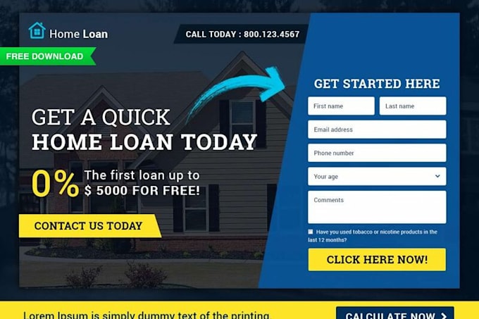 design  HTML responsive landing  page for your business