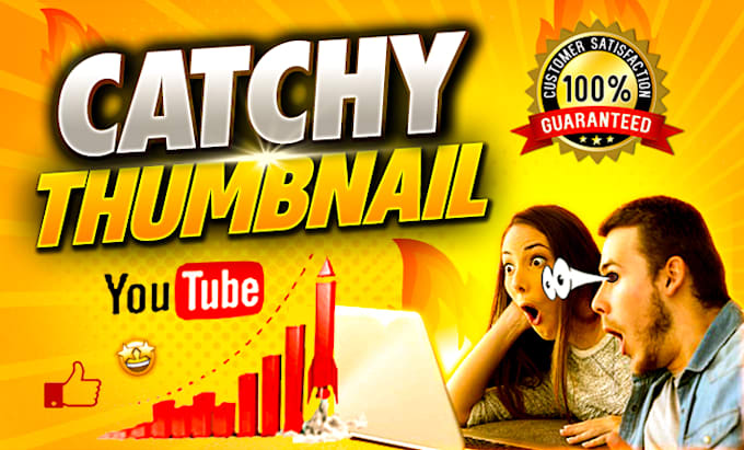 design eye catchy youtube thumbnail and banner in 2 hours