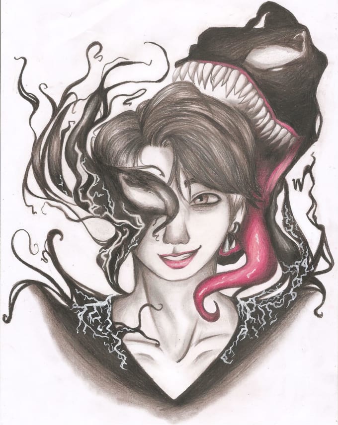 Draw Characters In Crossover With Venom By Kuma Kuroko