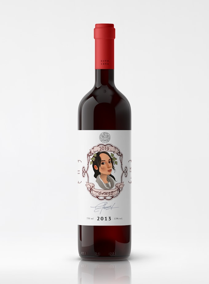 Draw your portrait for wine labels by Bestcustomgift Fiverr
