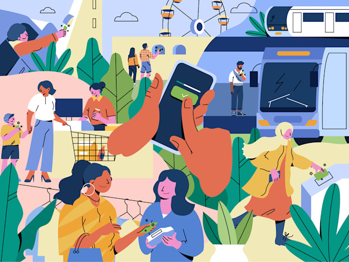 design modern illustration and icon for UI, website, and any