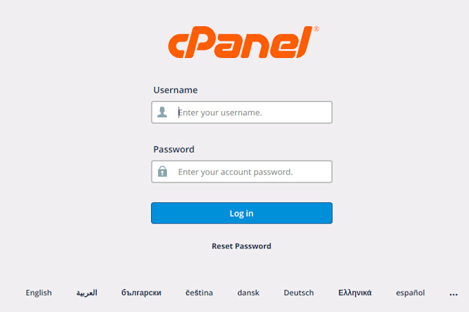 setup cpanel for your web hosting and domain