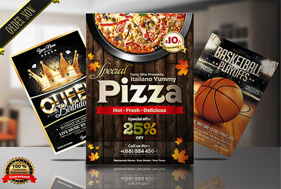design sports,food,fitness,party event,music flyers for you