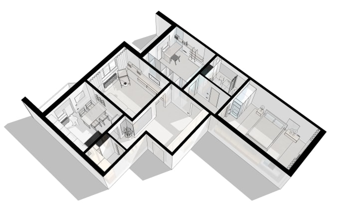 Make A 3d Floor Plan 2d Floor Plan In Sketchup By Ketarch