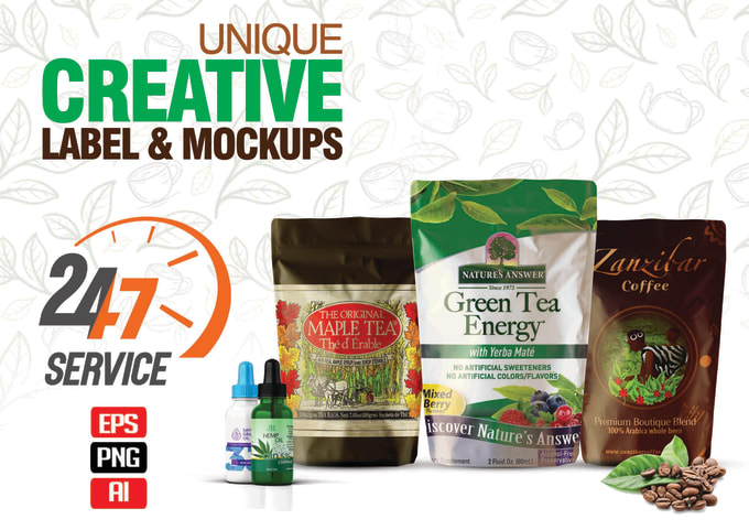 Do creative label design, 3d mockups and etc by Moshrox | Fiverr
