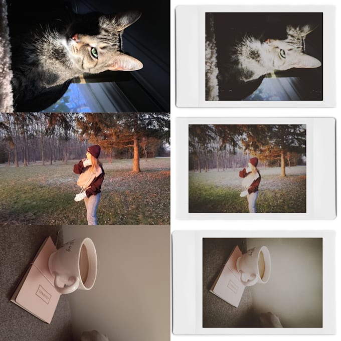 Make any photo look like a truly genuine 3d scanned polaroid by