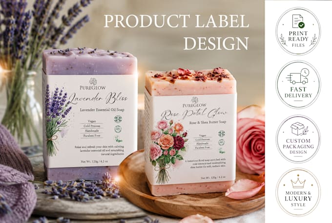 design luxury product labels and packaging