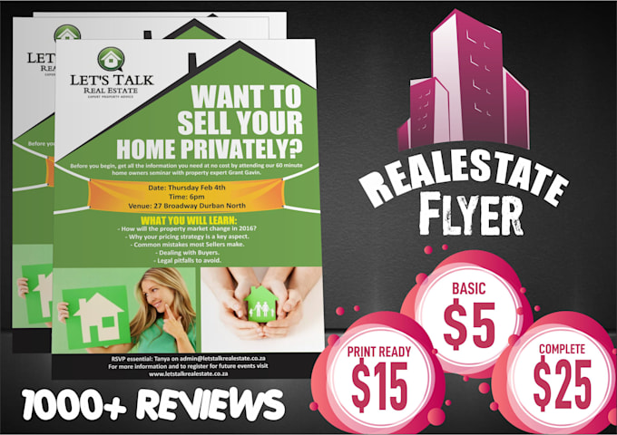 design professional real estate marketing flyers