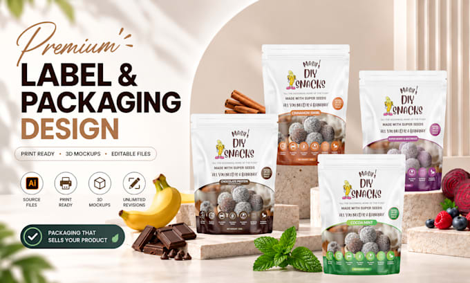 design professional product labels and packaging