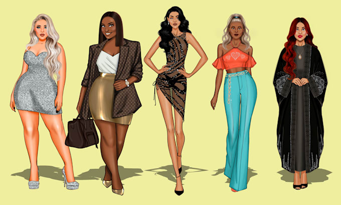 draw a fashion illustration or sketch