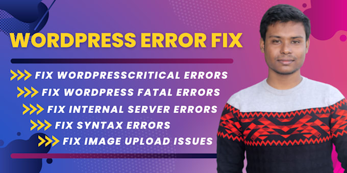 fix wordpress errors, fix wordpress issue, wordpress critical error fix