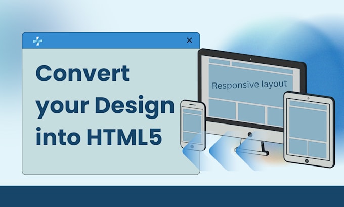 convert PSD, xd, figma to HTML functional website design
