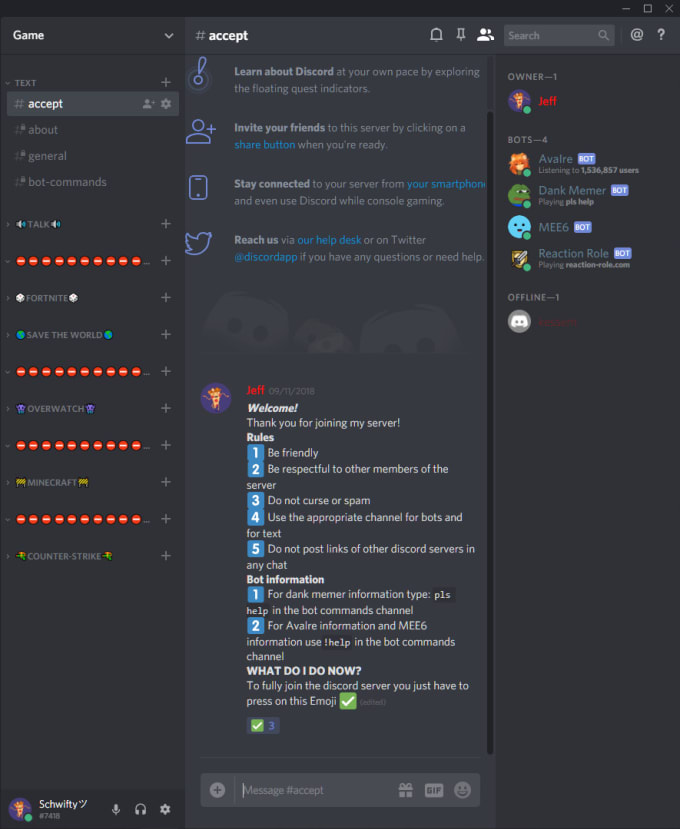 Make You A Good Discord Server By Schwiftydis