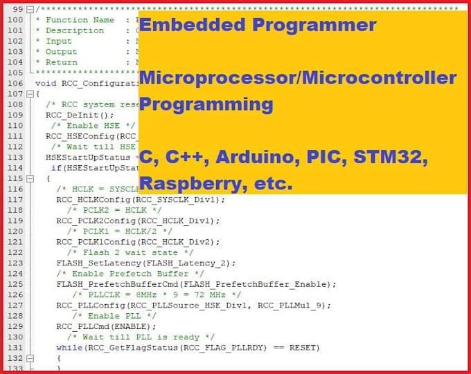 Do arduino pic stm32 raspberry mcu programming by Eebrianwan | Fiverr