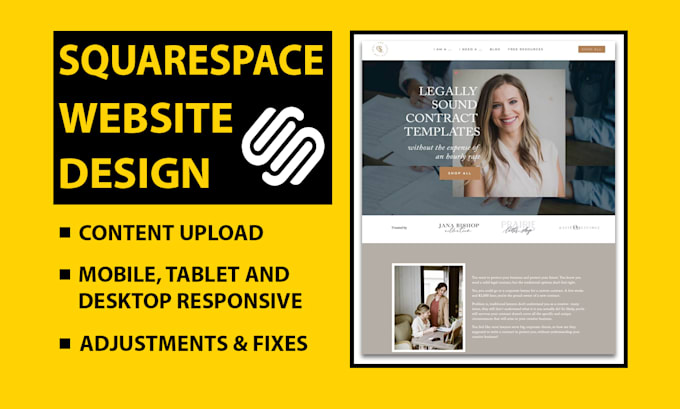 do complete squarespace website or redesign website