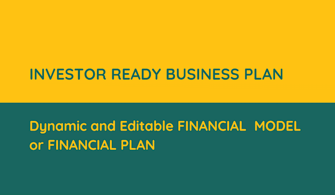 make business plan financial plan and financial model