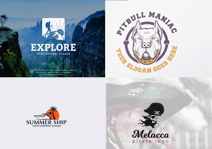 do minimalist flat and any logo within short time