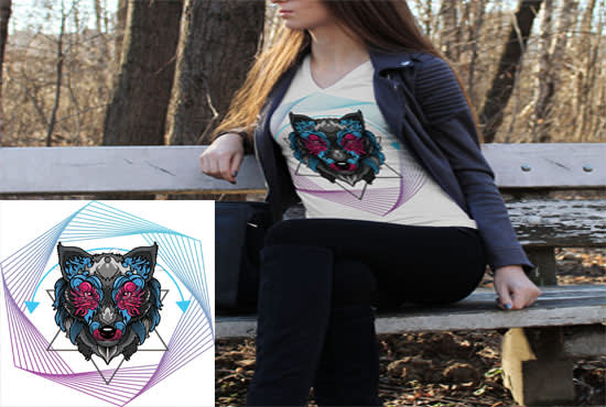 create original illustrator graphics custom t shirt design