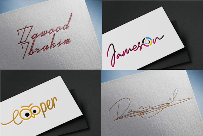 design unique stylish and eyecatching signature logo