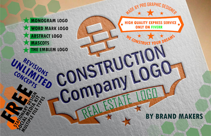 do construction, realestate company logo design