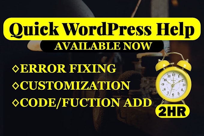 do wordpress help and fix wordpress errors, issues quickly