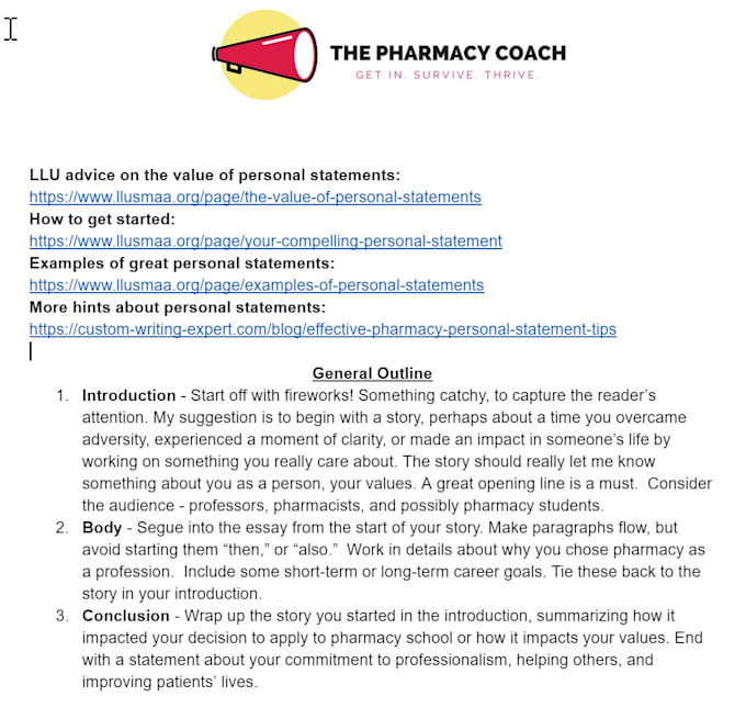 edit pharmacy school application essays