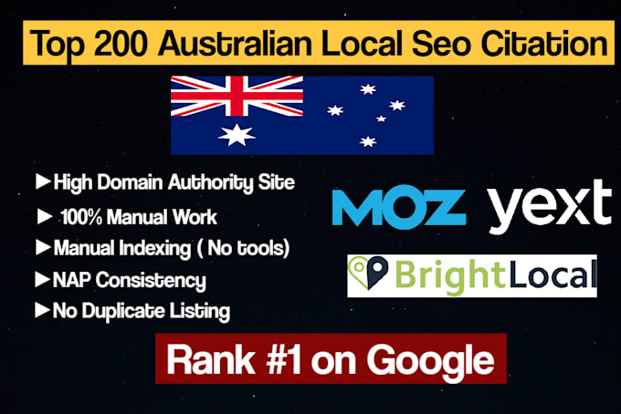 do top australian citation from brightlocal and yext