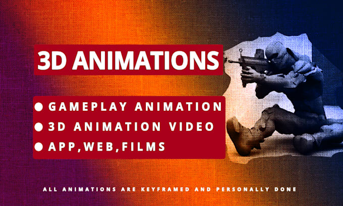 do 3d animation for games, unreal, unity, film, and video
