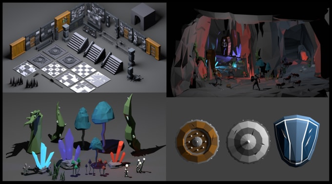 Create Low Or High Poly 3d Models For Games Or Render By Dinvoo