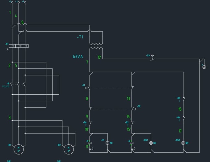 Design electrical circuit diagram and using autocad  