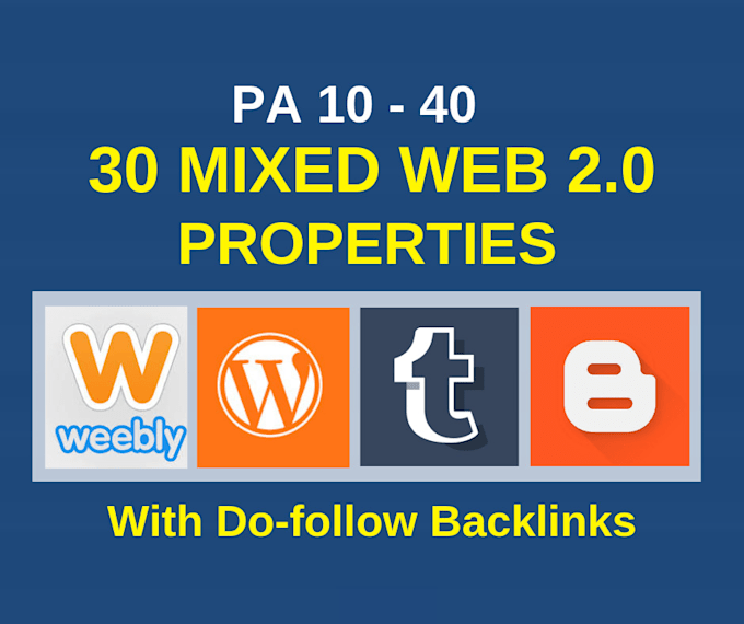 do 30 mixed web2 0 properties manually