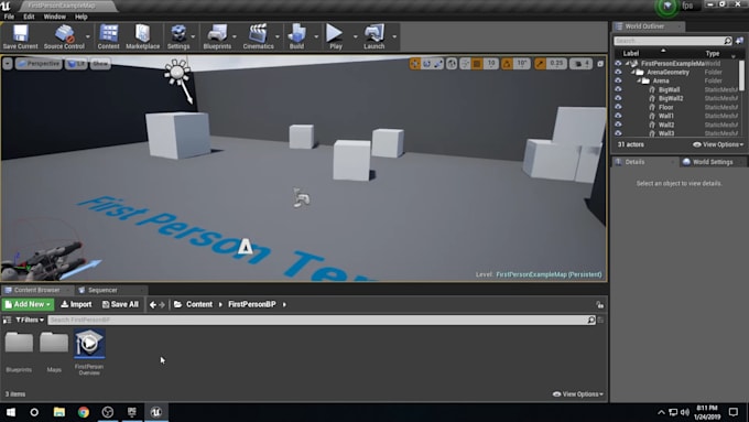 create an educational unreal engine video