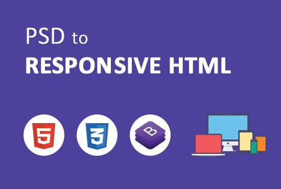 convert PSD to html responsive