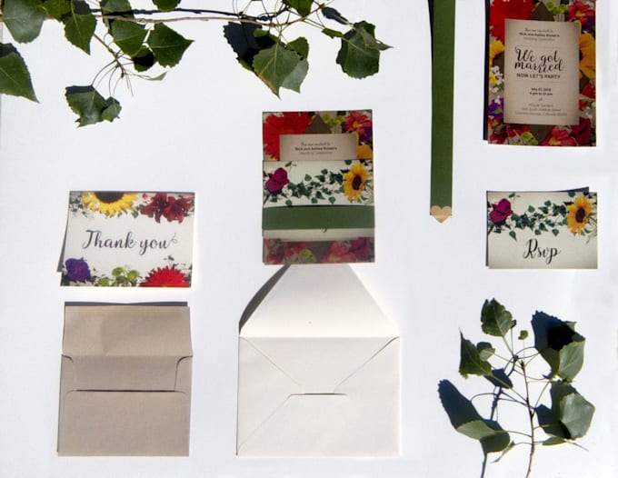 Design eco friendly wedding invitations by Maryganderson | Fiverr