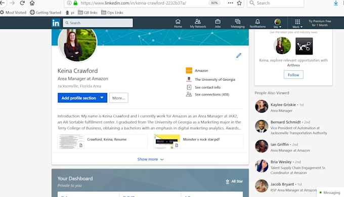 Create Or Update Your Resume Linkedin And Or Cover Letter By Keinacrawford