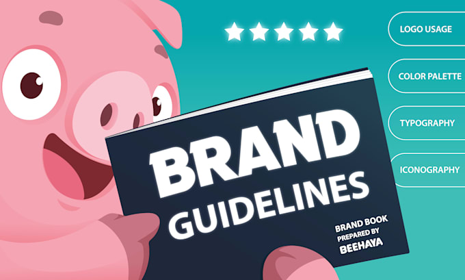 design cartoon logo and branding kit with brand identity
