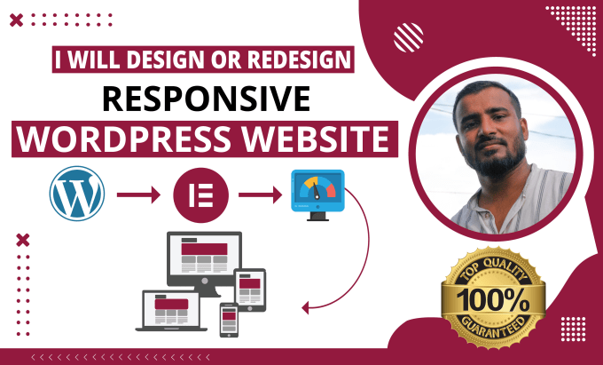 I will create a responsive wordpress website or wordpress design