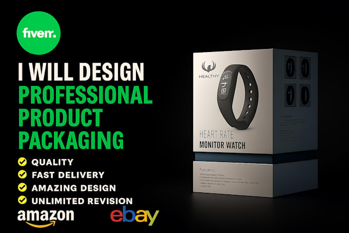 create a professional product packaging box design within 24 hours