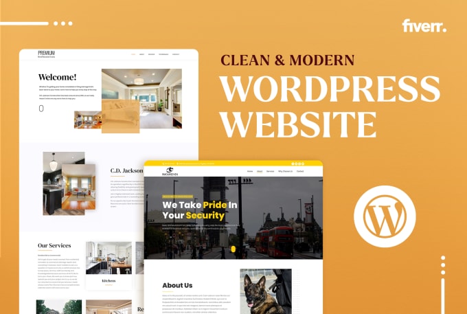 I will create a clean and modern wordpress website design