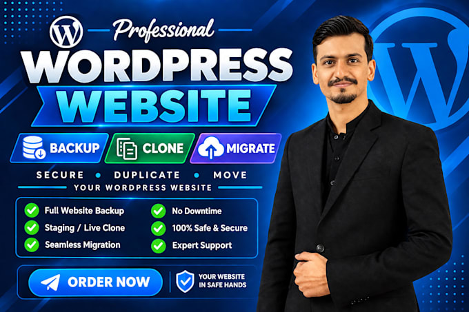 backup, migrate and transfer wordpress website