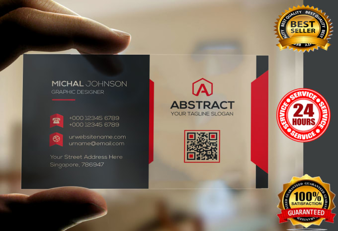 Download Design Transparent Business Card With 5 Realistic Mockups By Achrafhdiji Fiverr