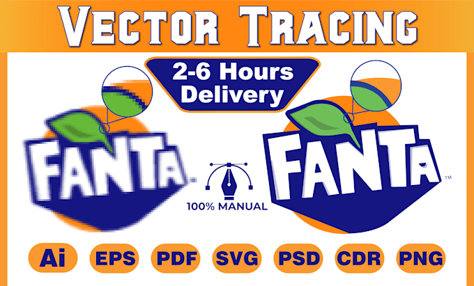 vectorize, trace, or redraw your logo or image in ai, eps, PDF, svg, cdr