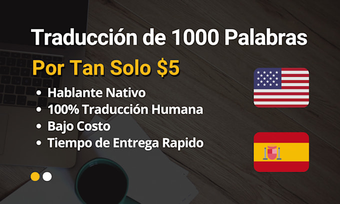 create a spanish to english translation