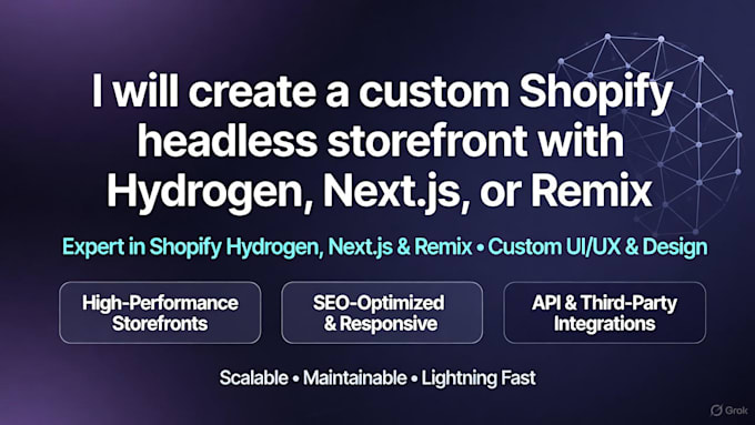 create a custom shopify headless storefront with hydrogen, nextjs, or remix