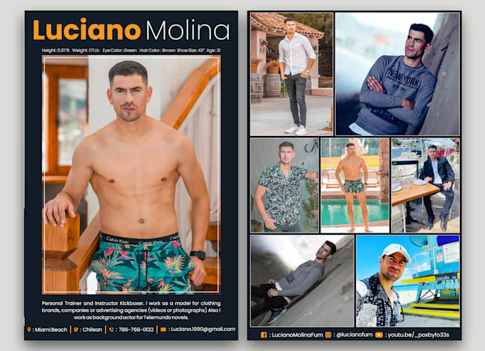 do model comp card design for you