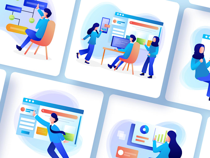 create vector illustration for app, website, social media