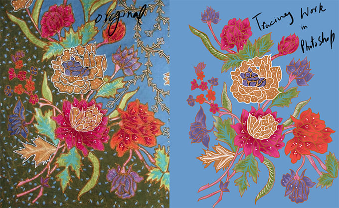 Redraw Pattern Design Redraw textile design for print by Cloudskystar | Fiverr